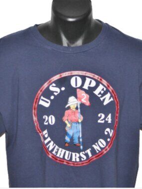 Pinehurst #2 US Open Cotton T shirt, Large, Navy Blue